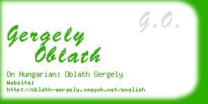 gergely oblath business card